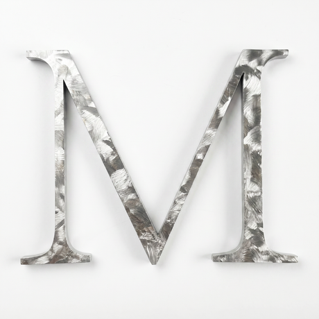 Random Arc Brushed Stainless Steel Sign Letters & Numbers