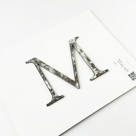 Random Arc Brushed Stainless Steel Sign Letters & Numbers