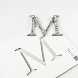Random Arc Brushed Stainless Steel Sign Letters & Numbers