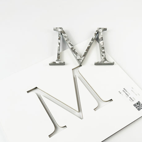 Random Arc Brushed Stainless Steel Sign Letters & Numbers