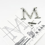Random Arc Brushed Stainless Steel Sign Letters & Numbers